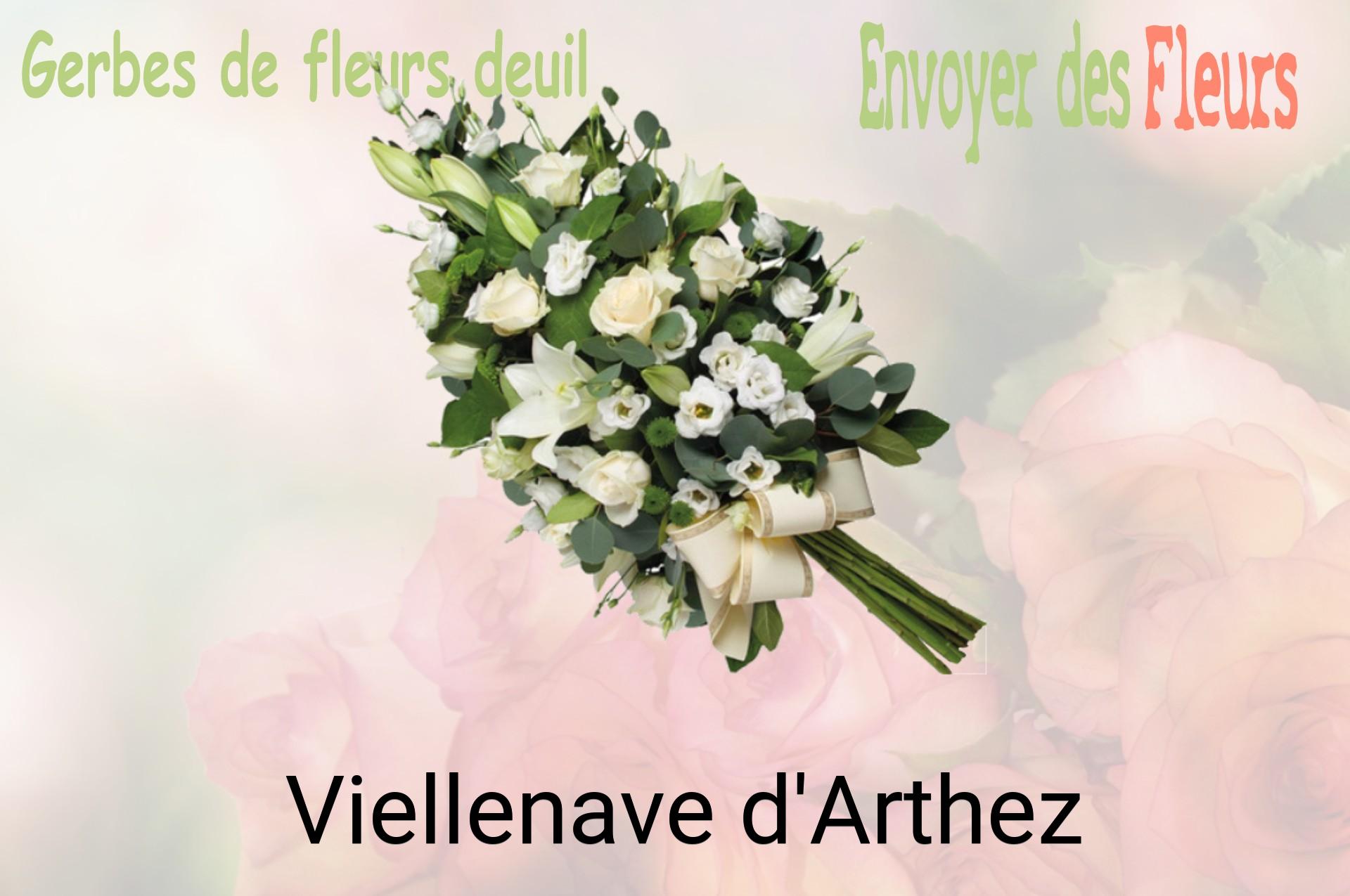 Gerbe de fleurs de deuil livrée à Viellenave-d'Arthez
